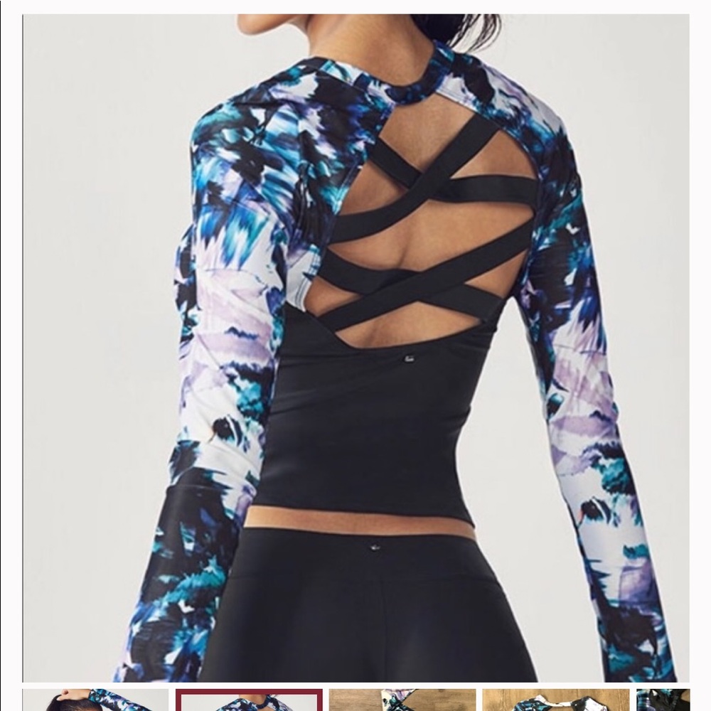 Fabletics Mina Criss-cross Rash guard size XS - Picture 3 of 10